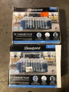 lot 41 image: Lot of  Beautyrest Comfort Plus Air Bed Mattress with Built-in Pump and Plush Cooling Topper, 17 Queen Customer Returns See Pictures
