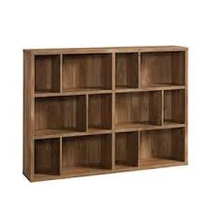 lot 44 image: 44.134 in. Sindoori Mango 6-Shelf Horizontal Accent Bookcase by SAUDER   Customer Returns See Pictures