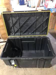 lot 35 image: DEWALT Tough Chest 38 in. W 63 Gal. Polypropylene Rolling Tool Box Slight Damage Customer Returns See Pictures