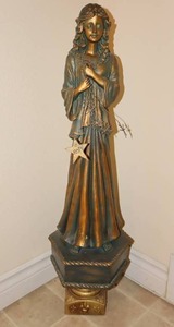 lot 92 image: Vintage Victorian Home Accents Resin Angel Statue of Hope