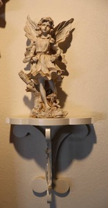 lot 132 image: Fairy Angel Statue, Wall Sconce Shelf