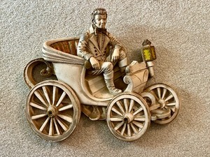 lot 46 image: Vintage Victorian Chalk-Ware Handsome Carriage in Man