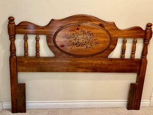 lot 23A image: Vintage MCM Headboard