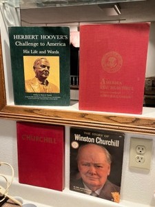 lot 178 image: 1960s Collectible Books Herbert Hoovers Challenge to America His Life and Words Hardcover, Winston Churchill Etc