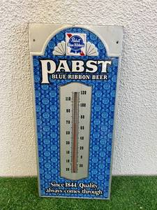 lot 2 image: Pabst Blue Ribbon Metal Thermometer