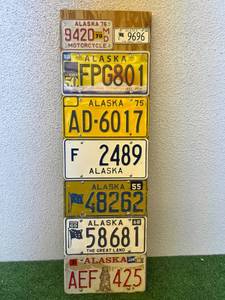 lot 88 image: Board of Alaska License Plates