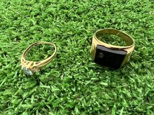 lot 111 image: Pair of 10K Stamped Rings