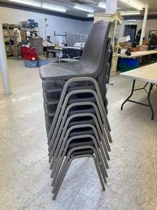 lot 158 image: 8 Stacking Chairs