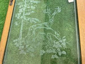 lot 185 image: Decorative Glass Door Panel