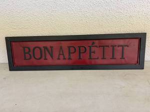 lot 194 image: Bon Appetit Metal Sign 36 12 Long