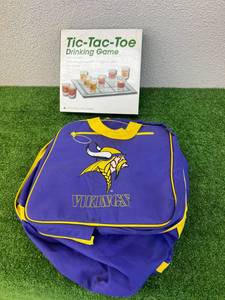 lot 201 image: Tic-Tac-Toe Game & MN Viking Bag