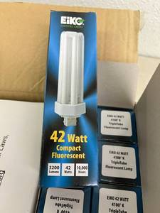 lot 220 image: Case of 50 42 Watt Compact Fluorescent Bulbs TT4241