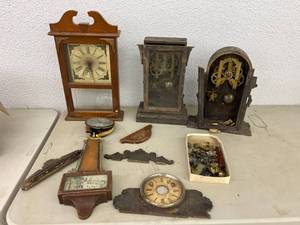 lot 235 image: Vintage Clock Parts