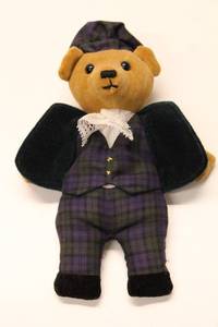 lot A-5 image: Vintage Plush Bear by The Woven Bean Bear Co. - Handmade in England