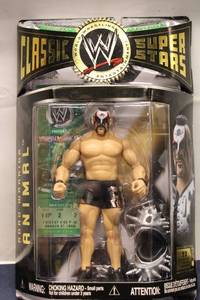 lot 58 image: WWE Classic Super Stars Road Warrior Animal Action Figure - New in Package