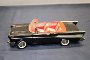 lot 91 image: 1957 Chevrolet Bel Air Sport Coupe Model - Black and Red with Box