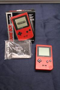 lot 113 image: Nintendo Game Boy Pocket - Red - Complete in Box
