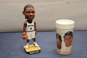 lot 119 image: Randy Foye Bobblehead & 1965 American League Champions Cup