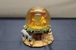 lot 157 image: Disney Winnie the Pooh Snow Globe with Rabbit Figurine - Vintage 1963