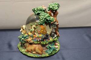 lot 162 image: Musical Snow Globe - Little April Showers Theme with Woodland Animals