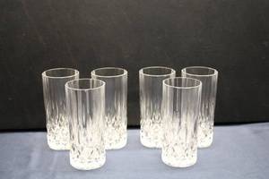 lot 170 image: Set of 6 Crystal Glass Tumblers - Elegant Design