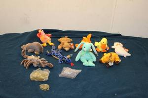 lot 221 image: Group of 10 Assorted Bean Plush Toys - Ty Beanie Babies Collection