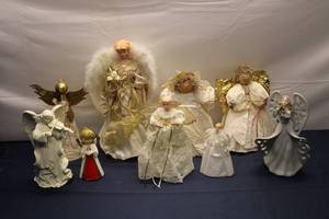 lot 245 image: Collection of 8 Decorative Angel Figurines - Assorted Styles