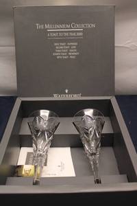 lot A-279 image: Set of 2 Waterford Crystal Millennium Collection Toasting Flutes - New