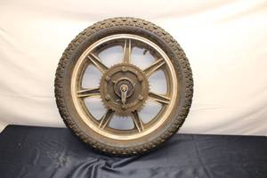 lot 336 image: Bridgestone 4.00-18 Motorcycle Wheel with Tire
