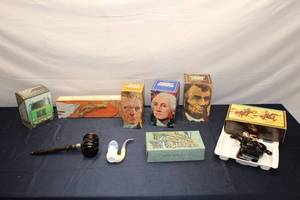 lot 341 image: Collection of 6 Vintage Avon After Shave Products with Gavel and Pipe