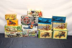 lot 345 image: Collection of 13 Vintage Avon After Shave Boxes Featuring Classic Cars