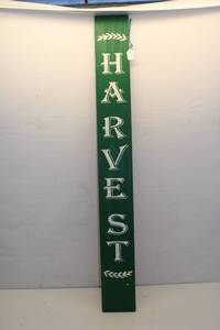 lot 395 image: Vintage Hand-Painted Wooden Harvest Sign