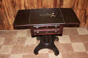 Antique Side Table with Drawers - Victorian Style