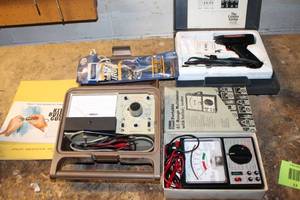Assortment of Electronic Testing Equipment - Multimeter, Volt Meter, Soldering Iron