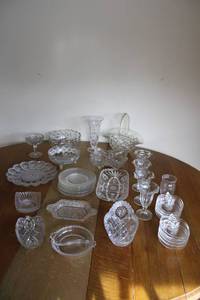 Collection of Assorted Crystal Glassware - Decorative Bowls and Dishes