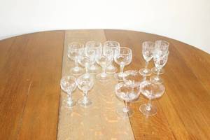 Collection of Crystal Glassware - Set of 12 Decorative Glasses
