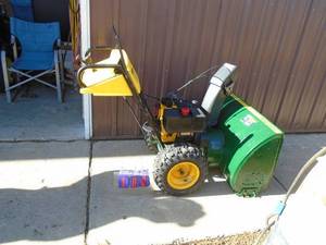 Yardman 1030 snow blower. Used condition. Electric start. Tested & works. As shown.