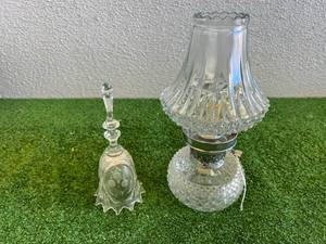 lot 337 image: Crystal Lamp & Bell