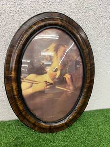 lot 345 image: Cupid Asleep Curved Glass Artwork