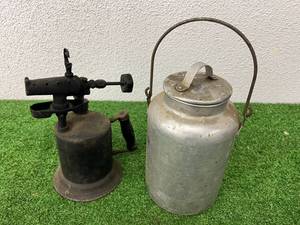 lot 378 image: Blow Torch & Dairy Can