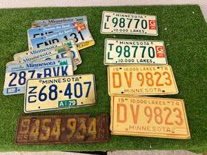 lot 379 image: License Plates - NOS 1974 MN, 1935 MN