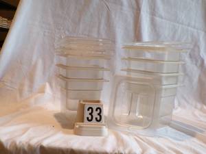 7  - - 1 x 6 Cambro Plastic Steam Table Containers