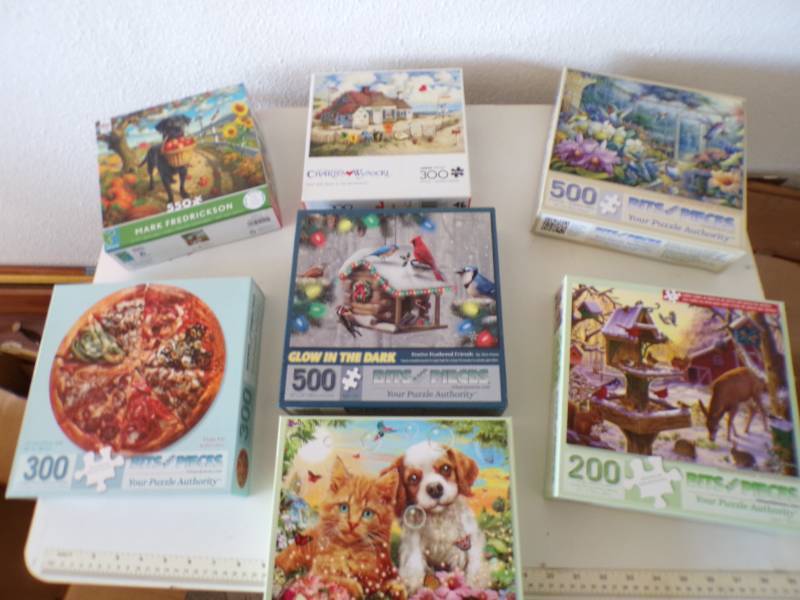 lot 70 image: (A-1) 7 Puzzles  2 - 200pc  2 - 3...
