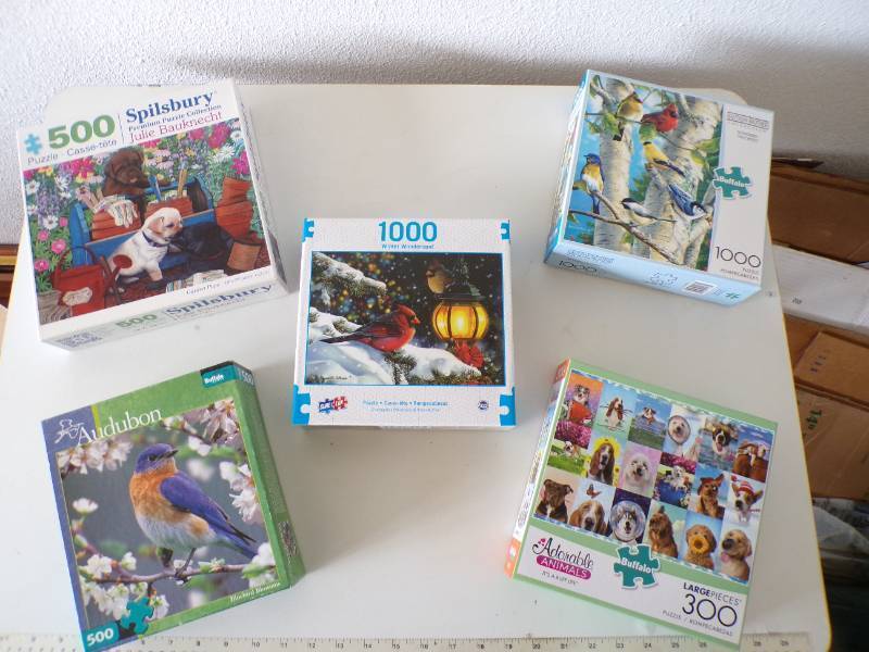 lot 74 image: (A-1) 5 Puzzles  1 - 300pc  2 - 5...
