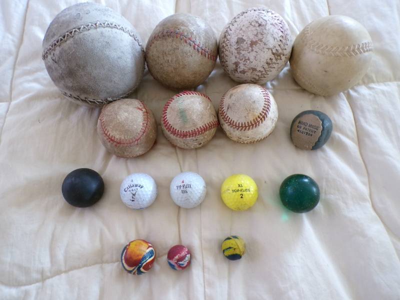 lot 109 image: (BSB) Vintage Softballs, Baseballs,...