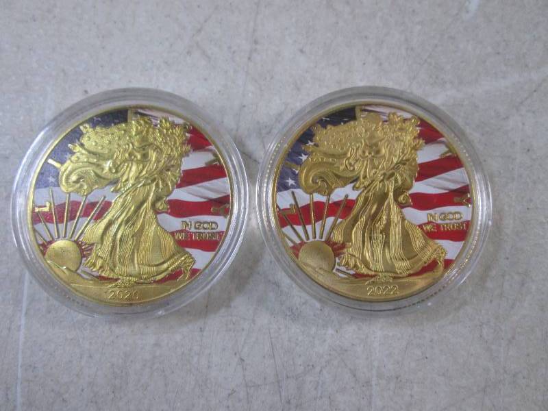 lot 161 image: (CNTR) 2 Replica Walking Liberty Am...