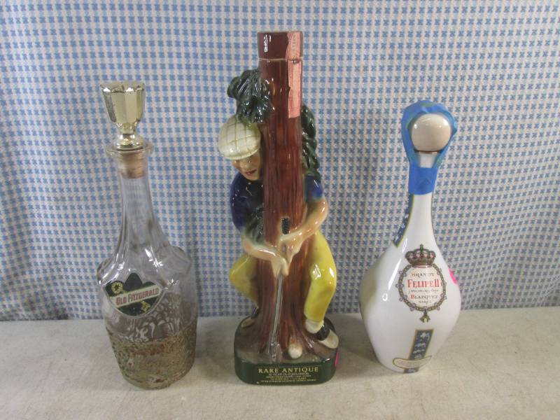 lot 172 image: (FS) 3 Vintage Liquor Decanters...