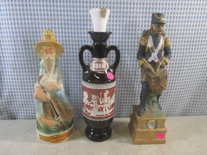 lot 173 image: (FS) 3 Vintage Liquor Decanters...