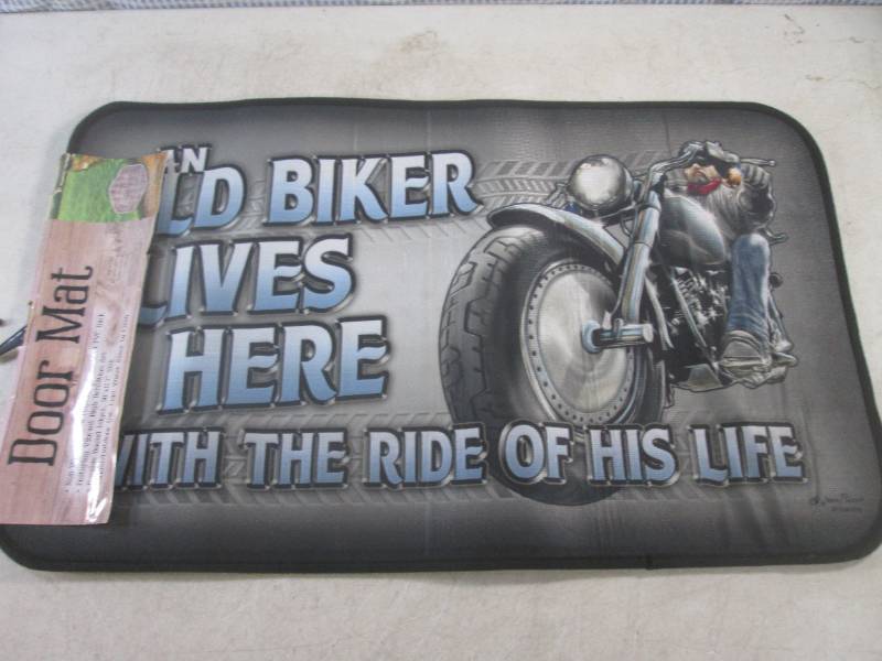lot 194 image: (B-2) An Old Biker Lives Here With ...
