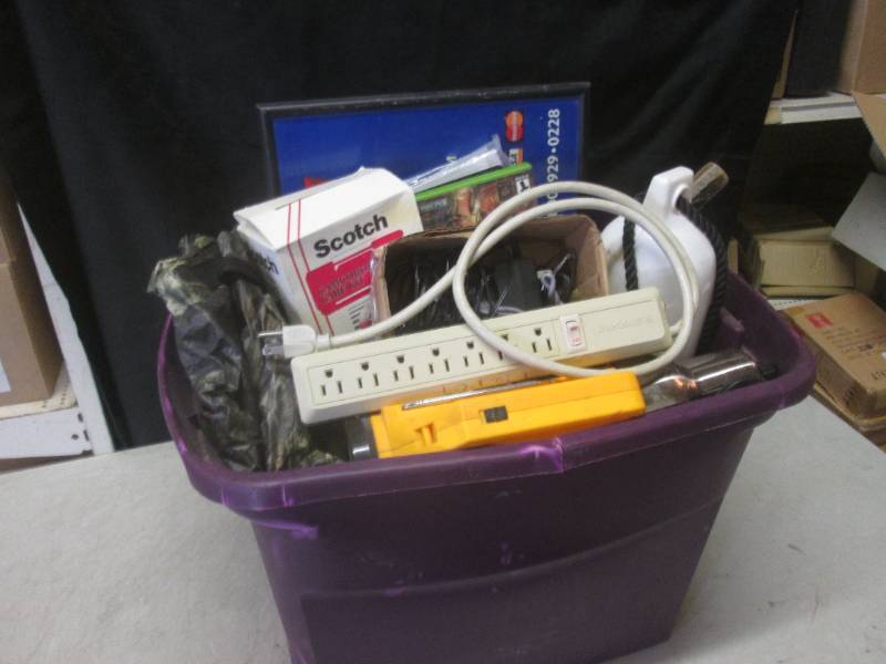 lot 205 image: (G-1) Tote Over Full with Misc This...